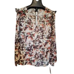 Brannan Blouse Women's XL Floral Long Sleeve